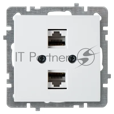 Nilson Механизм Роз. компьютерная 2-местн. СУ, (RJ45 CAT6), ТУРАН-АЛЕГРА-ТОР, белый (24110447)