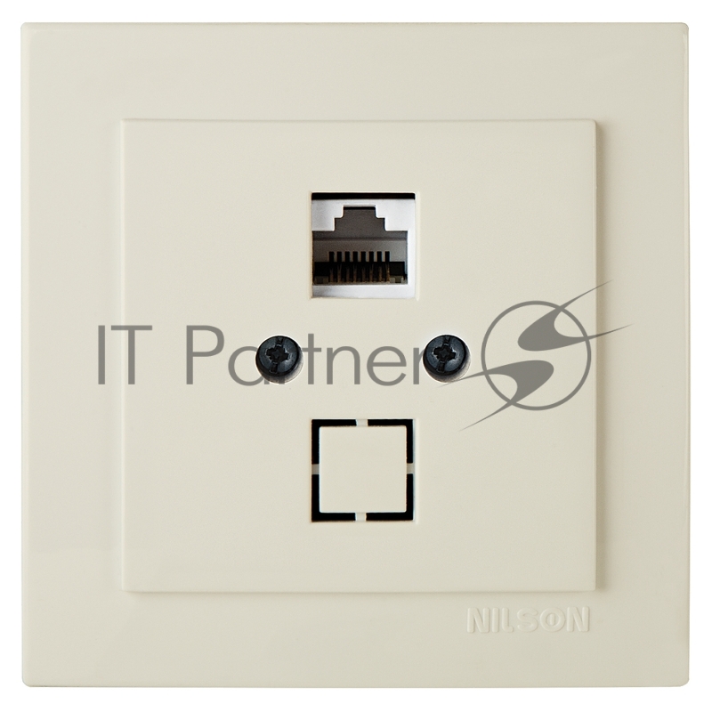 Nilson Роз. компьютерная 1-местн. СУ, (RJ45 CAT5), ТУРАН (TOURAN), кремовый (24121044)