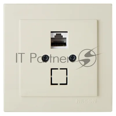 Nilson Роз. компьютерная 1-местн. СУ, (RJ45 CAT6), ТУРАН (TOURAN), кремовый (24121045)