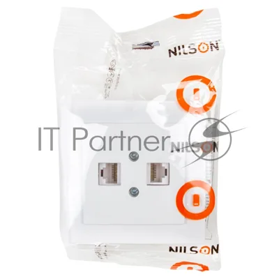 Nilson Роз. компьютерная 2-местн. СУ, (RJ45 CAT6), ТУРАН (TOURAN), белый (24111046)