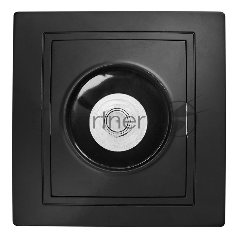 Розетка телевизионная типа F (SAT) IP20, черная "Дельта" General