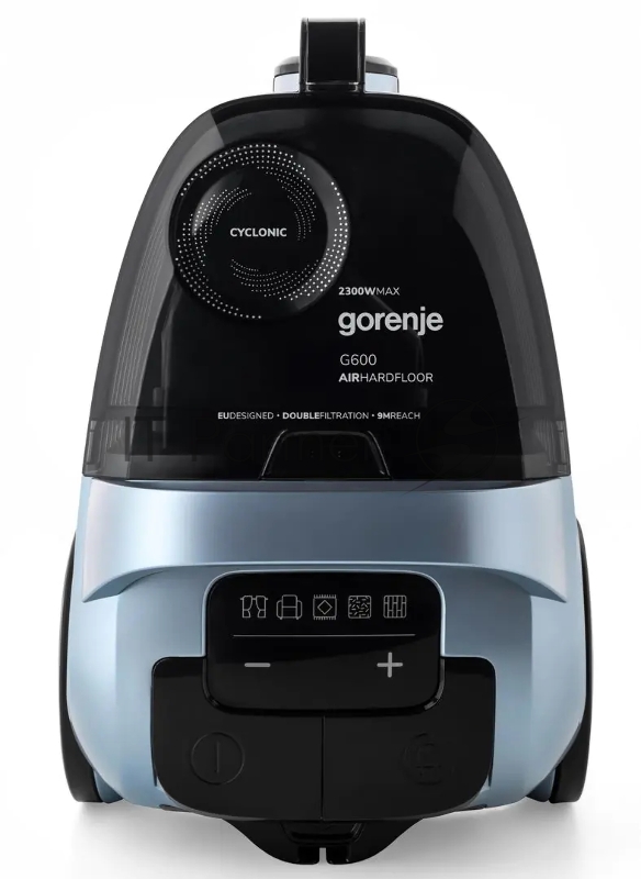Пылесос Gorenje VC2302G6AHBL синий/черный, 350/2300 Вт, уборка сухая, пылесборник контейнер 3,3 л
