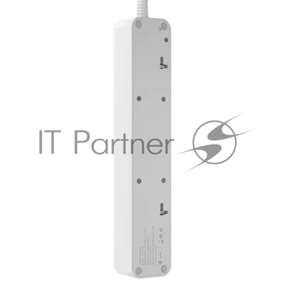 Сетевой фильтр AGNI плоский TP-FD5E-3m-white, 5 розеток Schuko, белый, кабель 3 метра, мощность нагрузки 4000 Вт, 16А, заземление, защита от короткого замыкания, сечение кабеля 3 х 1.5 кв.мм., размер 279x54x40 мм.