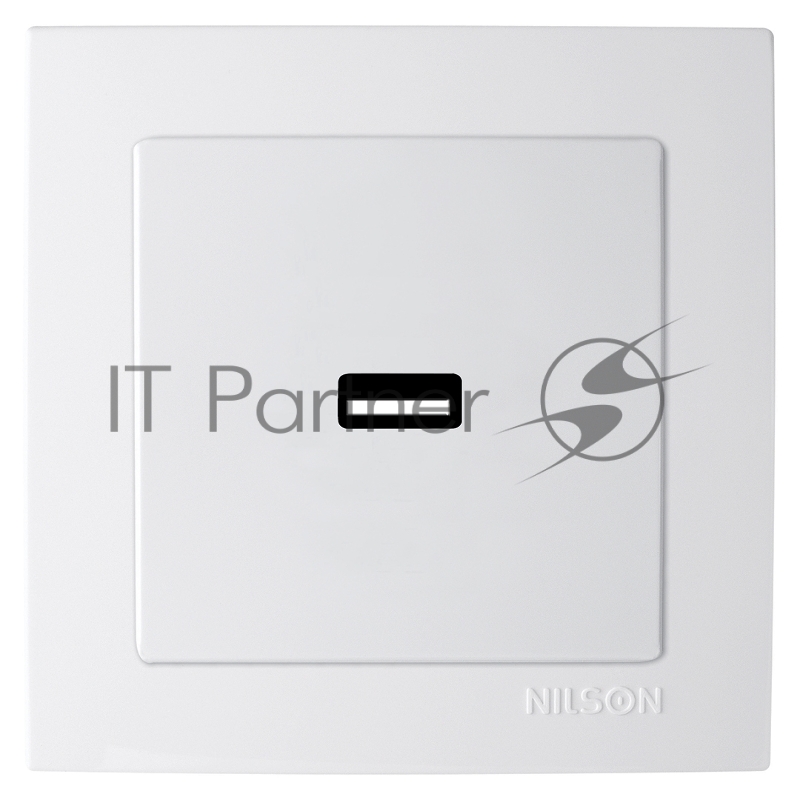 Nilson Розетка USB (зарядка 2,1А, 1 порт), ТУРАН-АЛЕГРА-ТОР, белый (распродажа остатков) (24111080)