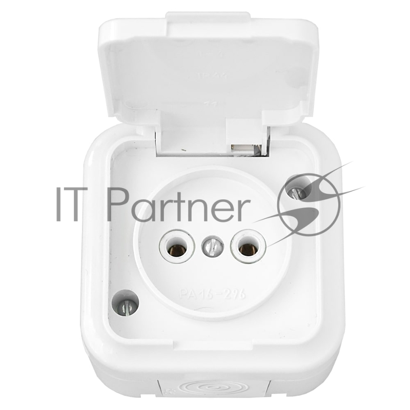 Розетка 1-местн. Bylectrica ОУ IP44 (серия Прочие изделия), белый (РА16-236)