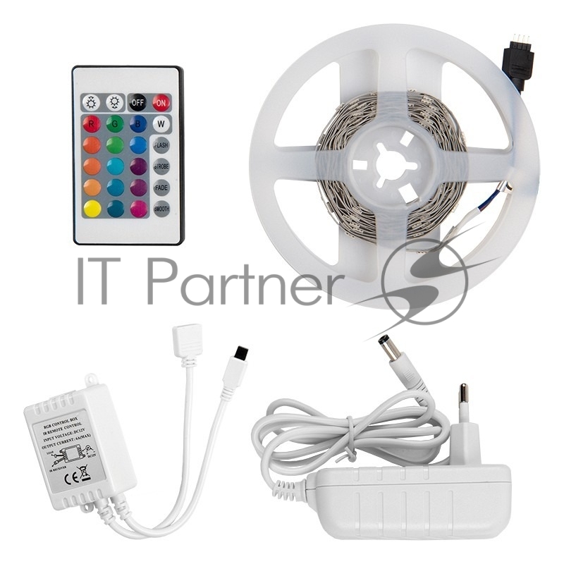готовый комплект GLS-5050-60-14.4-12-IP20-PRO-RGB-3-KIT 3м с адаптером и IR контроллером