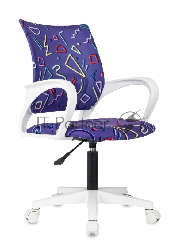Кресло Domfy DK X-ROOM WH фиолетовый Sticks 08 крестов. пластик пластик белый