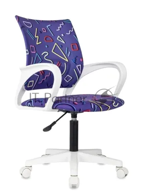 Кресло Domfy DK X-ROOM WH фиолетовый Sticks 08 крестов. пластик пластик белый