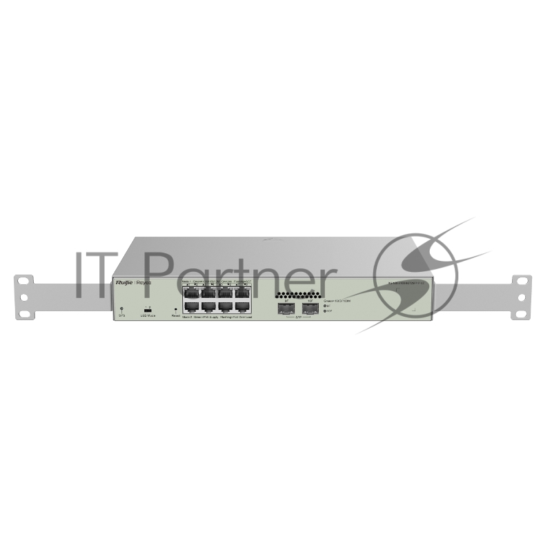 Коммутатор Ruijie Reyee RG-NBS3100-8GT2SFP-P-V2, 8×1 Гбит/с PoE + 2×1 Гбит/с SFP, управляемый
