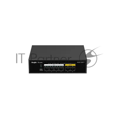 Коммутатор Ruijie Reyee RG-ES106F-P, 4×100 Мбит/с PoE + 2×100 Мбит/с, неуправляемый