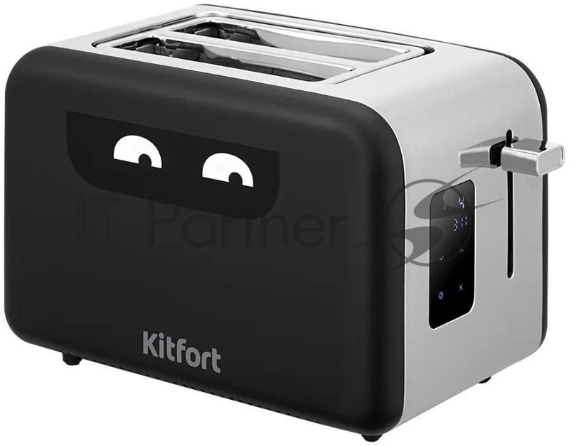 Тостер Kitfort КТ-6497 850Вт черный/стальной