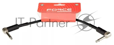 Инструментальный кабель FORCE FGC-19/025L Jack - Jack, угловые штекеры, 0,25 м