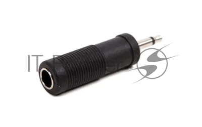 Переходник моно Jack 1/4" (F) - моно Jack 1/8 (M) FORCE CFC-001 пластик черного цвета