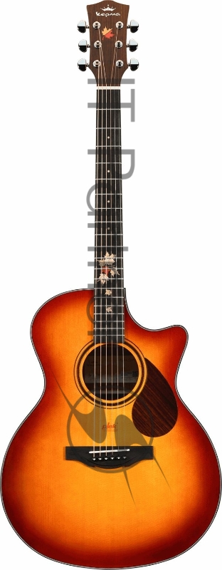 Акустическая гитара Kepma F0PRO-BS цвет Cherry Burst
