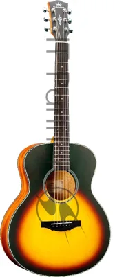 Трансакустическая гитара с уменьшенным корпусом Kepma ES36E-K10PRO-3TSM цвет санберст, матовая отделка