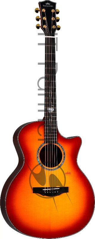 Электроакустическая гитара Kepma G1E-GA-BS цвет Cherry Burst