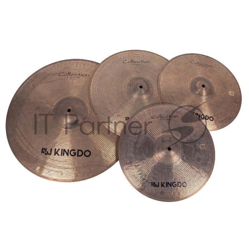 Комплект тарелок: Hi-Hat14" COLLECTION EXTREME SET 14"+16"+20" KINGDO COLLECTION EXTREME SET 14"+16"+20" Crash16",Ride20" натуральная поверхность, ручная работа, сплав В20