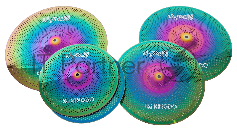 Комплект тарелок LOW VOLUME SET 14"+16"+18"+20" RAINBOW KINGDO LOW VOLUME SET 14"+16"+18"+20" RAINBOW специальный сплав, medium, звучание тихое