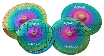 Комплект тарелок LOW VOLUME SET 14"+16"+18"+20" RAINBOW KINGDO LOW VOLUME SET 14"+16"+18"+20" RAINBOW специальный сплав, medium, звучание тихое