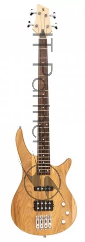 Бас-гитара STAGG SBF-40 NAT 4-х струнная форма Fusion, корпус массив ясеня, гриф твердый клен, накладка грифа палисандр, 24 лада, мензура 867 мм, колки литые, хромированные, звукосниматели 1xJB, 1xMM, регуляторы 2x громкости, 1x тона, цвет натуральный