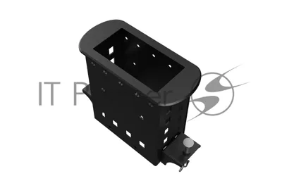 Прямоугольный металлический корпус Wize Pro WRTS-M-4BOX-B серия M, для модульной системы врезного лючка в стол без крышки для установки до 4 модулей-вставок серии М, черный