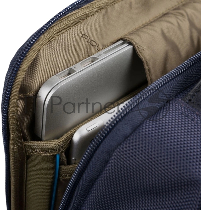 Рюкзак Piquadro Brief2 CA4818BR2/BLU синий нейлон/натур.кожа