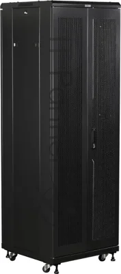 Шкаф серверный Lanmaster (TWT-CBB-32U-6X10-G1) напольный 32U 600x1000мм пер.дв.стекл задн.дв.двуст. 2 бок.пан. 800кг черный