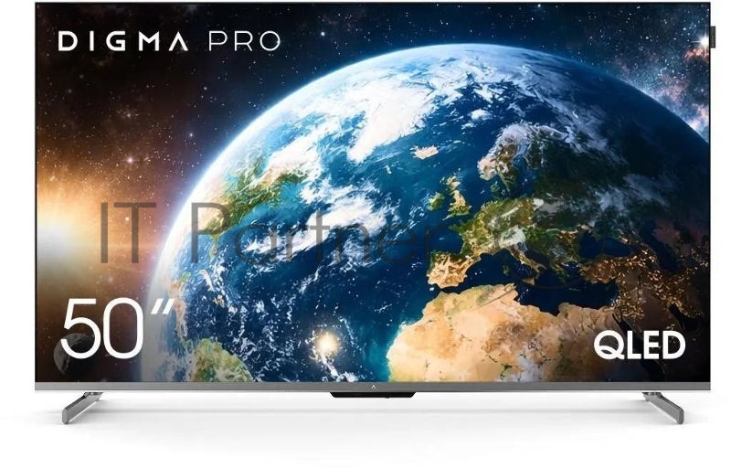 Телевизор Digma Pro 50" QLED 50D черный/черный LED UHD 144Hz Smart TV Google TV 3GB/32GB