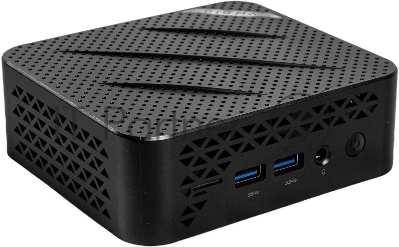 Неттоп Digma Mini Office Ryzen 5 3500U (2.1) 8Gb SSD256Gb UHDG Windows 11 Pro GbitEth WiFi BT 45W черный (DPR5-8CXW01)