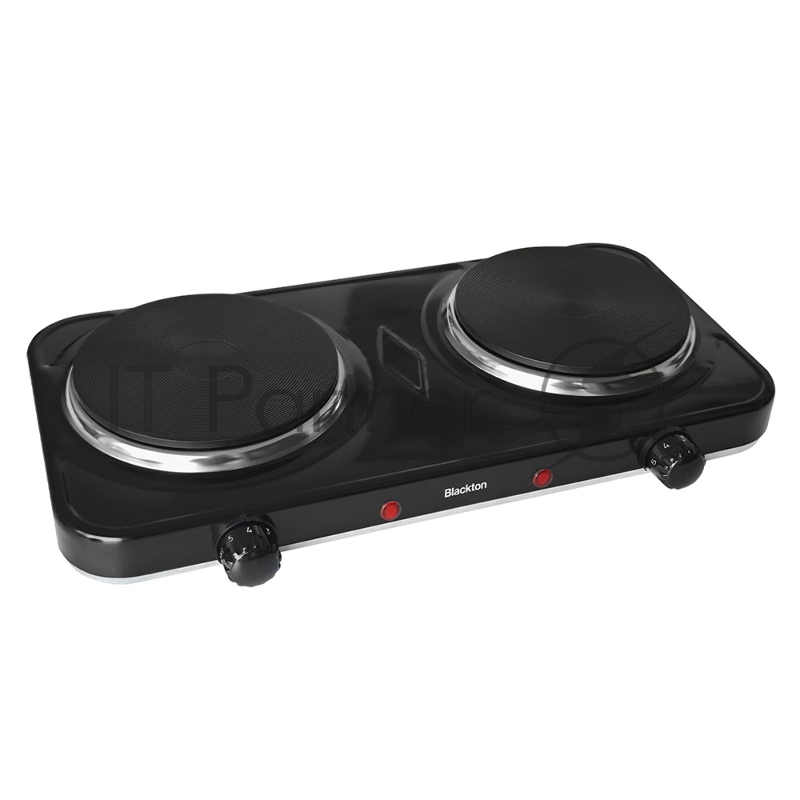 Плита настольная электрическая BLACKTON Bt HP216CI чёрный, 2 кВт, ТЭН, конфорки - 2, эмаль, поворотные переключатели