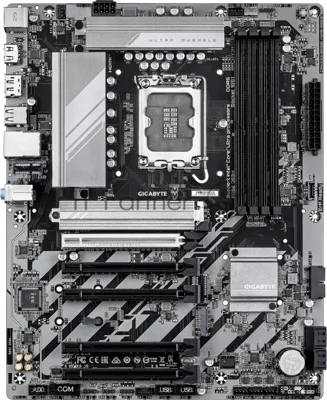 Материнская плата Gigabyte B860 DS3H, LGA1851, Intel B860, 4xDDR5, 4xSATA, 2xM.2, 1xPCIe 5.0 x16, 4xPCIe 4.0 x16, 1xHDMI, 1xDisplayPort, 1x 2.5Gb LAN, 1xUSB 3.2 Gen 2x2 Type-C, 1xUSB 3.2 Gen 2, 4xUSB 2.0, 3x3.5 мм, 7.1, ATX