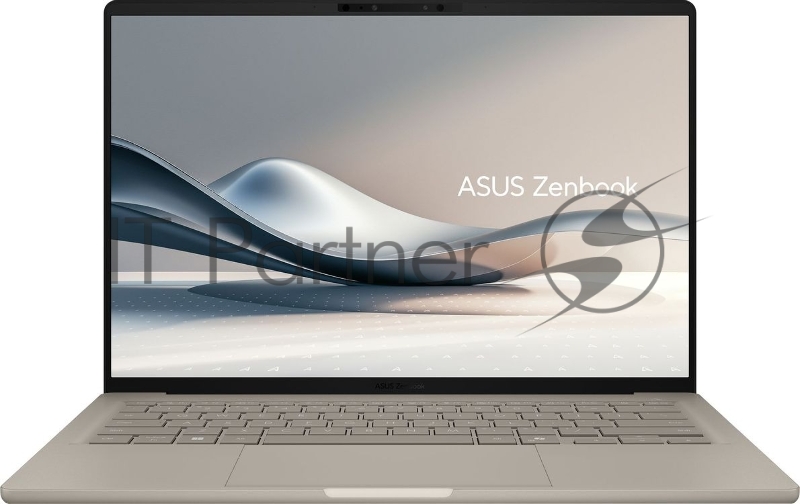 Ноутбук Asus Zenbook A14 UX3407QA-QD556W/14"/OLED/Qualcomm Snapdragon X X1-26-100/16Gb/512Gb SSD/Qualcomm Adreno/Windows 11 Home/бежевый/0.98kg