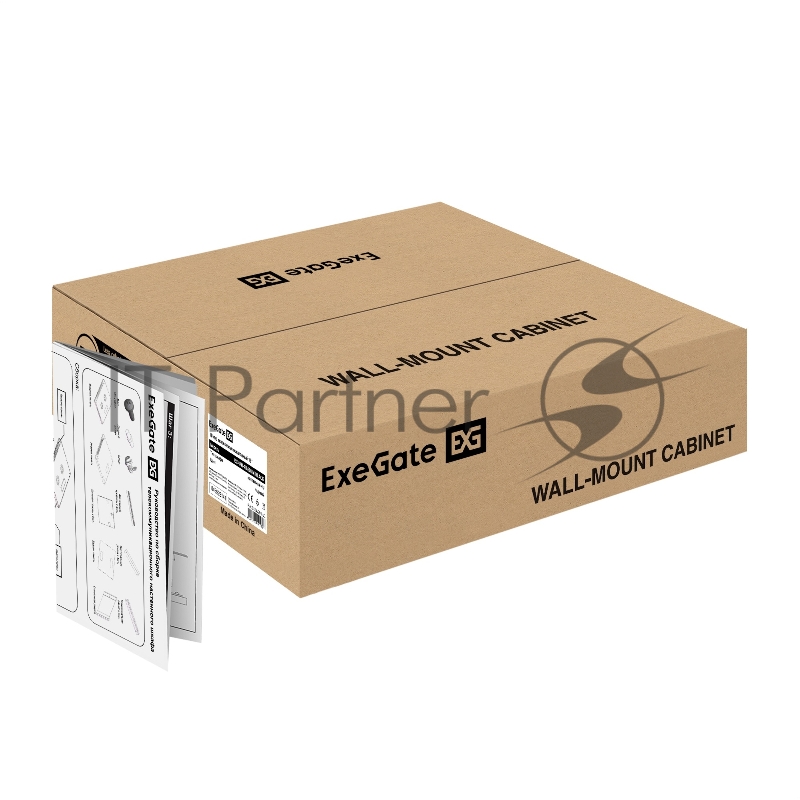 Шкаф телекоммуникационный 19" настенный 4U ExeGate EC-WM-4U.600.M.BLACK (19”, 4U, 600x600x280mm (ШхГхВ), передняя дверь металл, съемные боковые панели, пыле- и влагозащита IP23, черный RAL 9004)