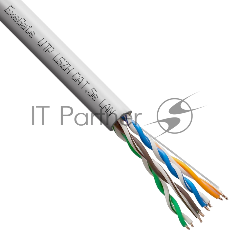 Кабель ExeGate UTP4-C5e-CCA-S25-IN-LSZH-GR-305 UTP 4 пары кат.5e CCA, 0.45мм (25AWG), LSZH, 305м, серый