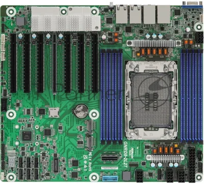 Серверная материнская плата ASRock GNRD8-2L2T, 1xE2 (LGA 4710), Intel Xeon 6700P/6500P/6700E-Series, 8xDDR5 RDIMM (до 6400 МГц), MCIO, 7xPCIe 5.0 x16, 2xM.2 22110 (PCIe), 2x1Gb LAN + 2x10Gb LAN, 2xUSB-A 5Gbps, 1xVGA, 1xRJ-45 для удалённого управления, Narrow ILM, SSI CEB