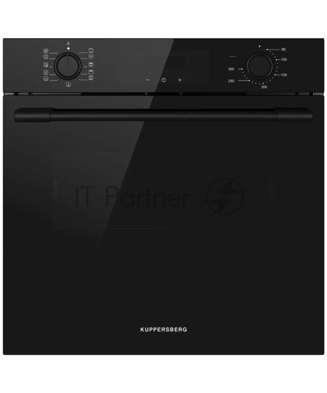 Духовой шкаф Kuppersberg HO 622 BL, High-Tech, 78 л, комбинированное управление, дисплей, таймер, 11 режимов, макс. температура 300 градусов, гриль, телескопические направляющие (на 1 уровень), доводчик двери, энергоэффективность А, цвет черный, цвет фурнитуры черный
