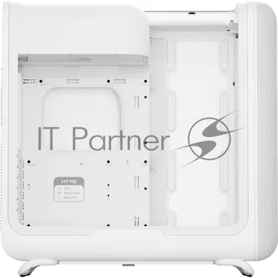 Корпус без блока питания Case HYTE X50, Midi-Tower, TG, no fans, 2xUSB-A 3.2, 1xUSB Type-C, E-ATX, ATX, mATX, mITX White Snow