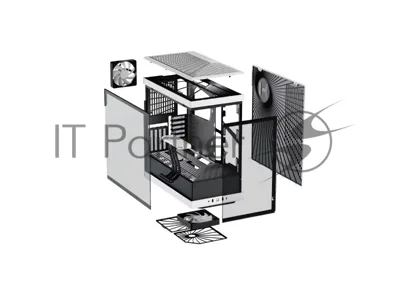 Корпус без блока питания Case HYTE Y40, Midi-Tower, TG, no fans, 2xUSB-A 3.2, 1xUSB Type-C, ATX, mATX, mITX Panda