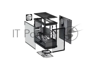 Корпус без блока питания Case HYTE Y40, Midi-Tower, TG, no fans, 2xUSB-A 3.2, 1xUSB Type-C, ATX, mATX, mITX Pitch Black