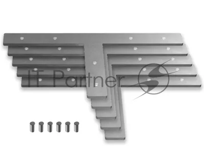 Соединитель Т для алюминиевого профиля GP8055 SL серебро 100x55x1.55