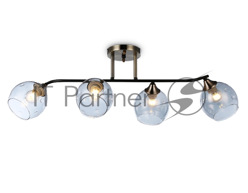 Подвесной светильник TR303011/4 SB/BK/SM бронза/черный/дымчатый E27/4 max 40W 780*350*240