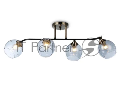 Подвесной светильник TR303011/4 SB/BK/SM бронза/черный/дымчатый E27/4 max 40W 780*350*240