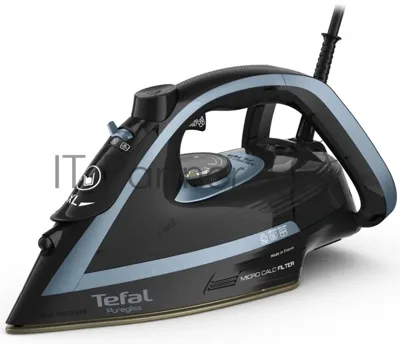 Утюг Tefal FV8R67F1 синий/черный, 3000 Вт, 50 г/мин, 280 г/мин, 270 мл