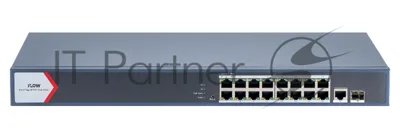 Коммутатор iFLOW F-SW-EM618POE-VM, 16×1 Гбит/с PoE + 2×1 Гбит/с Комбо (RJ45/SFP), настраиваемый