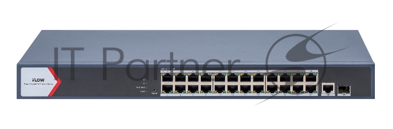 Коммутатор iFLOW F-SW-EM626POE-VM, 24×1 Гбит/с PoE + 2×1 Гбит/с Комбо (RJ45/SFP), настраиваемый