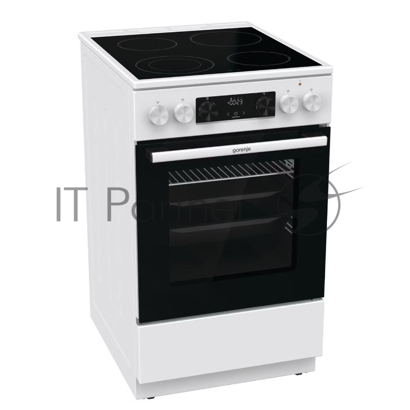 Плита электрическая Gorenje GEC5C40WC белый, конфорок 4 шт, духовка 70 л, 50 см x 85 см x 59.4 см
