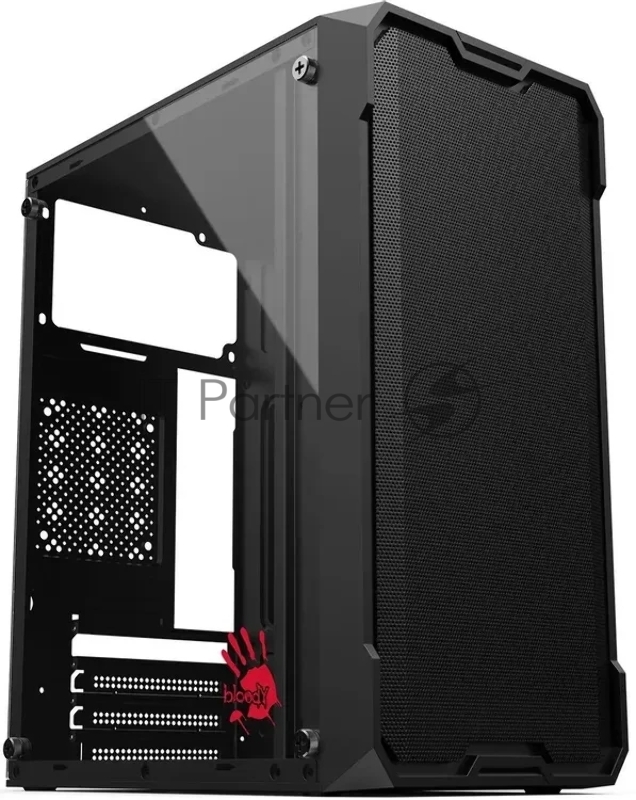 Корпус Bloody CC-129-BK, Mini-Tower, чёрный