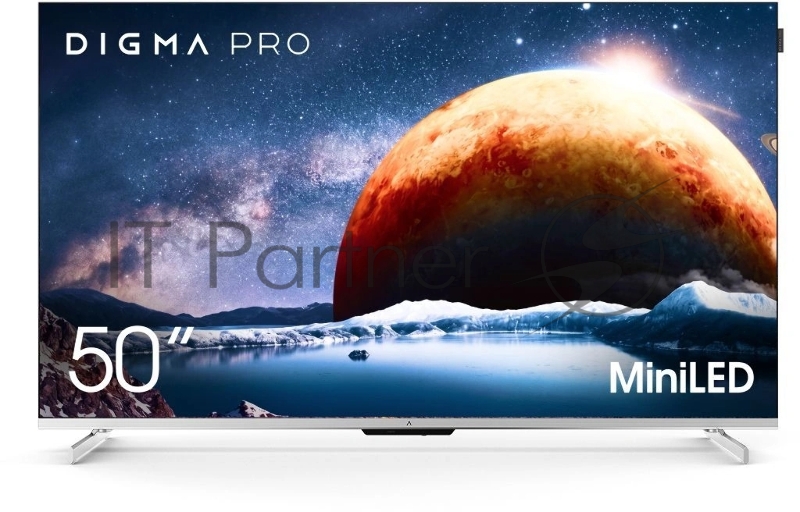 Телевизор Digma PRO 50" Mini LED 50Q серебристый Mini-LED QLED UHD 144Hz Smart TV Google TV 3GB/32GB