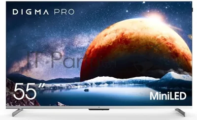Телевизор Digma PRO 55" Mini LED 55Q серебристый Mini-LED QLED UHD 144Hz Smart TV Google TV 3GB/32GB