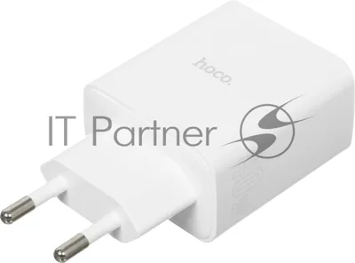 Сетевое зар./устр. Hoco C126A Pure power PD40W three-port(2C1A) charger(EU 40W 3A (PD+QC) универсальное белый
